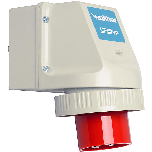 WALTHER-WERKE Wandgerätestecker 32A 4P 400V 6h IP67 638406